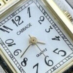 ●Vintage Carriage Watch By Timex Brown Buckle●